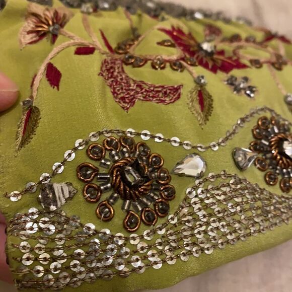 𝅺VINTAGE silk bag/  pouch/wallet in good condition. - Picture 13 of 14